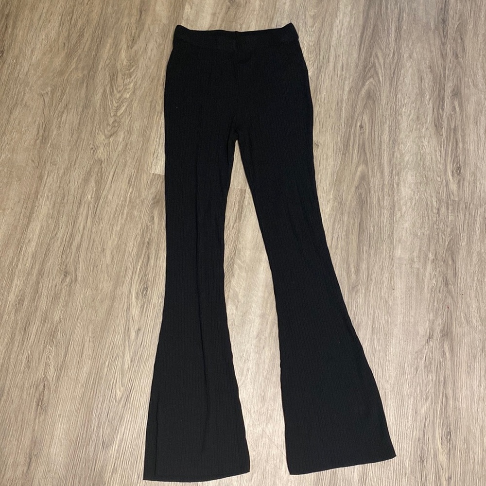 Black flare pants
